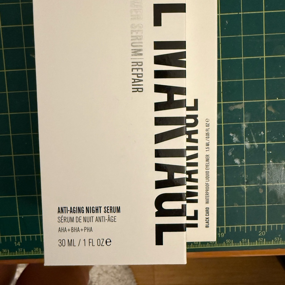 L'AMARUE Anti-Aging Night Serum and Eyeliner Black